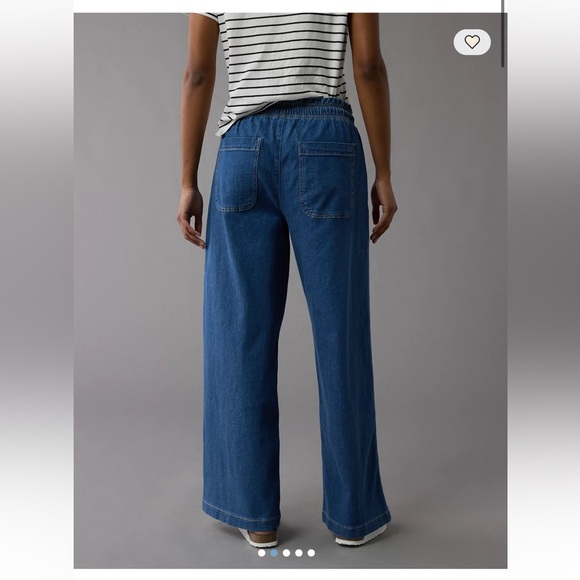 AMERICAN EAGLE Dreamy Drape Linen-Blend Pull-On Pant - Picture 2 of 6